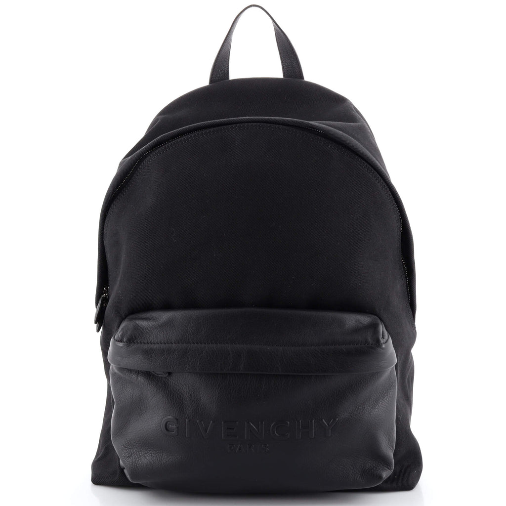 Givenchy Classic Backpack Canvas with Leather Large Black 20069612