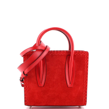 Christian Louboutin Paloma Tote Whipstitch Leather and Suede Mini