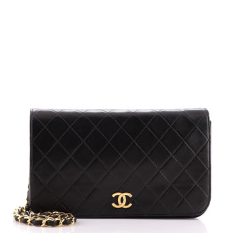 Chanel Vintage Full Flap Bag Quilted Lambskin Medium