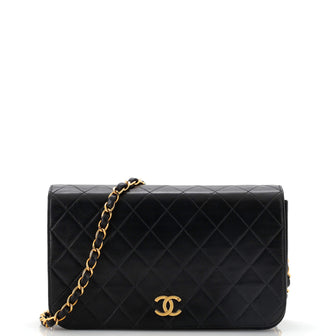 Chanel Vintage Full Flap Bag Quilted Lambskin Medium