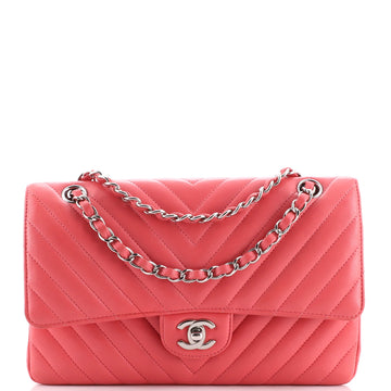 Chanel Classic Double Flap Bag Chevron Lambskin Medium