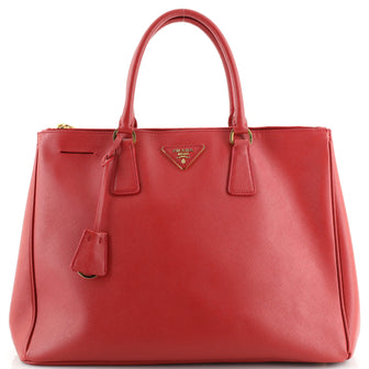 Prada Double Zip Lux Tote Saffiano Leather Large