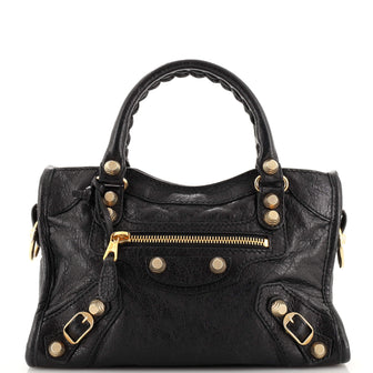 Balenciaga City Giant Studs Bag Leather Mini