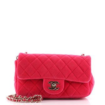 Chanel Pearl Crush Flap Bag Quilted Velvet with Crystal Detail Mini