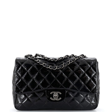 Chanel Vintage Classic Single Flap Bag Quilted Patent Jumbo