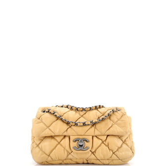 Chanel Bubble Flap Bag Quilted Lambskin Small