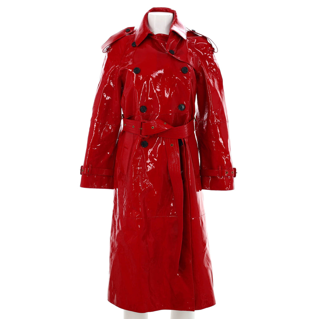 Burberry trench coat womens red online