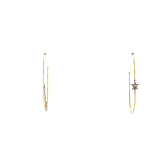 Christian Dior J'Adior Hoop Earrings Metal with Crystals
