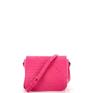 Bottega Veneta Flap Crossbody Bag Intrecciato Nappa Small