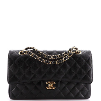 Chanel Classic Double Flap Bag Quilted Caviar Medium