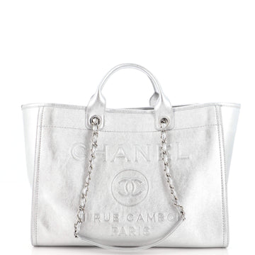 Chanel Deauville NM Tote Metallic Embossed Calfskin Medium