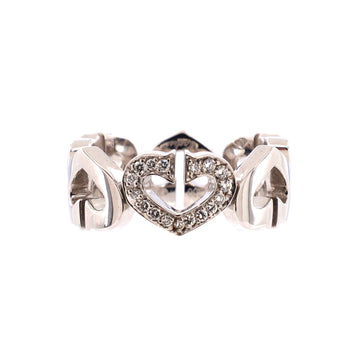Cartier C Heart of Cartier Ring 18K White Gold with Diamonds