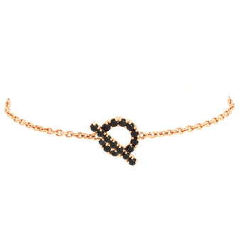 Hermes Finesse Bracelet 18K Rose Gold and Spinel