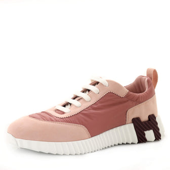 Hermes Women's Bouncing Sneakers Fabric and Suede