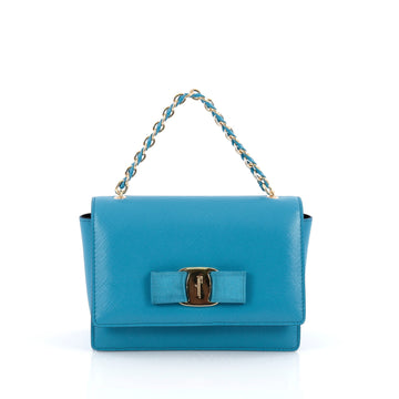 Salvatore Ferragamo Ginny Convertible Shoulder Bag Blue 2009502