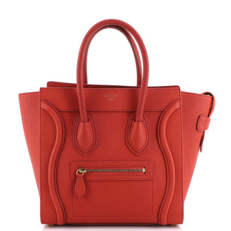 Celine Luggage Bag Grainy Leather Mini