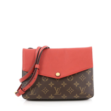 Louis Vuitton Twice Handbag Monogram Canvas Brown 2009901