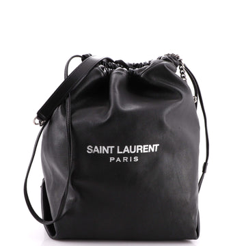 Saint Laurent Teddy Bucket Bag Leather Small
