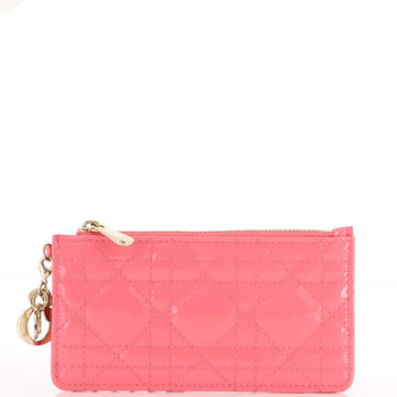Christian Dior Zip Card Holder Cannage Quilt Patent