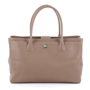 Chanel Cerf Executive Tote Leather Medium Brown 2010401