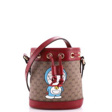 Gucci Doraemon Bucket Bag Printed Mini GG Coated Canvas Mini