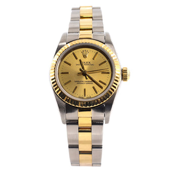 Rolex Oyster Perpetual Datejust Automatic Watch Stainless Steel and Yellow Gold 26
