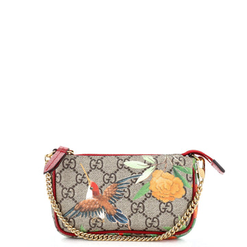 Gucci Zip Chain Bag Tian Print GG Coated Canvas Mini