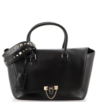 Valentino Garavani Demilune Flap Satchel Leather Medium