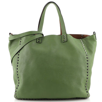 Valentino Garavani Rockstud Reversible Convertible Tote Leather North South