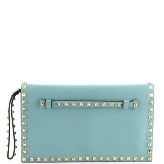 Valentino Garavani Rockstud Flap Clutch Leather