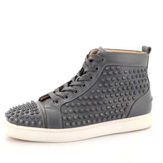 Christian Louboutin Lou Spikes Sneakers in Brown