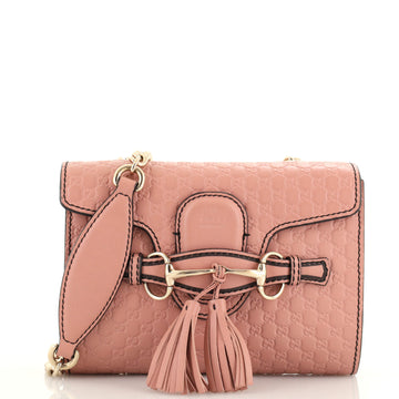Gucci Emily Chain Flap Bag (Outlet) Microguccissima Leather Mini