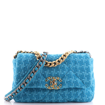 Chanel 19 Flap Bag Quilted Tweed Medium