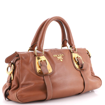 Prada Convertible Belted Satchel Soft Calf Medium