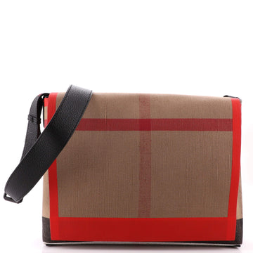 Burberry Burleigh Messenger House Check Canvas Medium