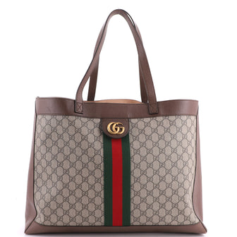 Gucci Ophidia Soft Open Tote GG Coated Canvas East West