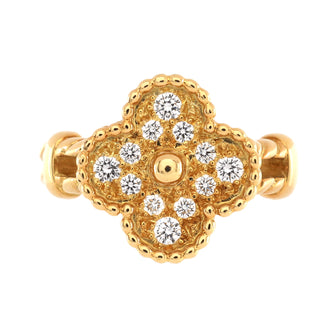 Vintage Alhambra earrings 18K rose gold, Diamond - Van Cleef & Arpels