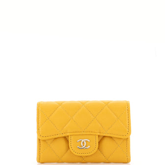 Chanel Classic Flap Card Case Quilted Caviar