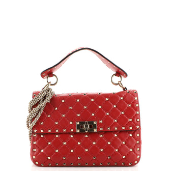 Valentino Garavani Rockstud Spike Flap Bag Quilted Leather Medium