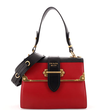 Prada Cahier Convertible Shoulder Bag City Calf and Saffiano Medium