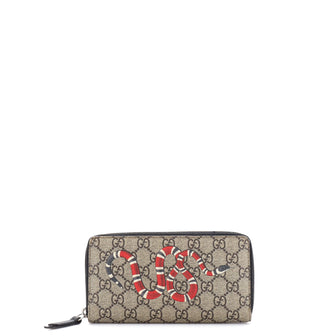 Gucci Zip Around Wallet Printed GG Coated Canvas
