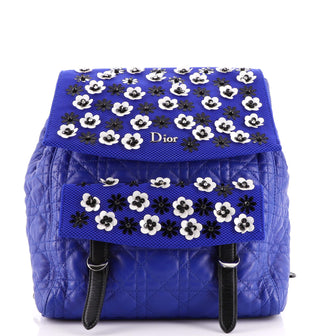 Christian Dior Stardust Backpack Cannage Quilt Lambskin with Embellished Mesh Large