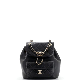 Chanel Duma Drawstring Backpack Quilted Lambskin Small