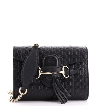 Gucci Emily Chain Flap Bag Guccissima Leather Mini