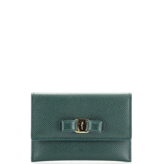 Salvatore Ferragamo Vara Business Card Case Leather