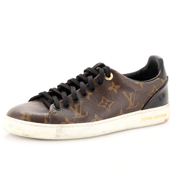 Louis Vuitton Brown Monogram Canvas and Patent Frontrow Sneakers Size 36 Louis  Vuitton