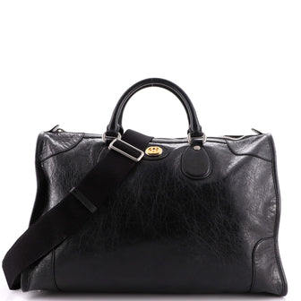 Gucci Morpheus Zip Convertible Duffle Bag Leather Medium