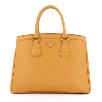  Prada Parabole Handbag Saffiano Leather Medium Yellow 2013201