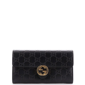 Gucci Icon Continental Wallet Guccissima Leather