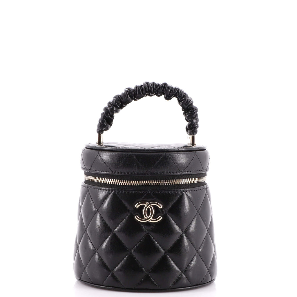 Túi xách Chanel Vantity Case siêu cấp da lambkin màu đen size 24 cm – 1626  – Túi xách cao cấp, những mẫu túi siêu cấp, like authentic cực đẹp